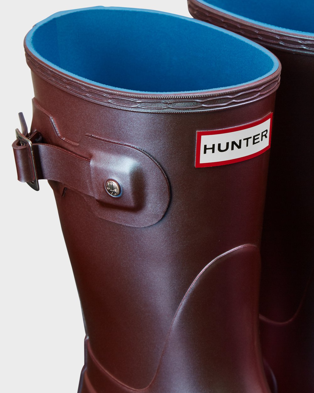 Womens Hunter Short Rain Boots Blue - Original Nebula - 3548916-TF